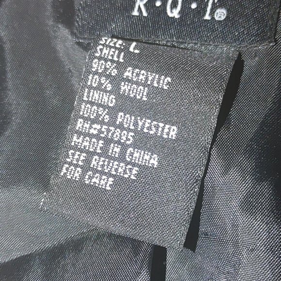 COPY - R.Q.T. Women's Yellow Plaid Jacket Blazer Acrylic/Wool Large 90's vinta… - Picture 2 of 3